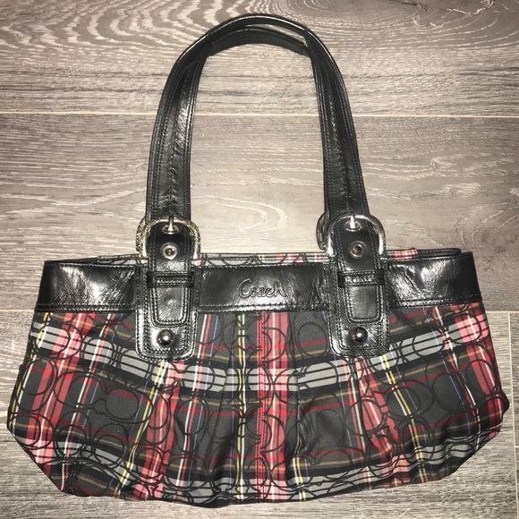 Coach Soho Signature Plaid Shoulder Bag - Picture 1 of 6